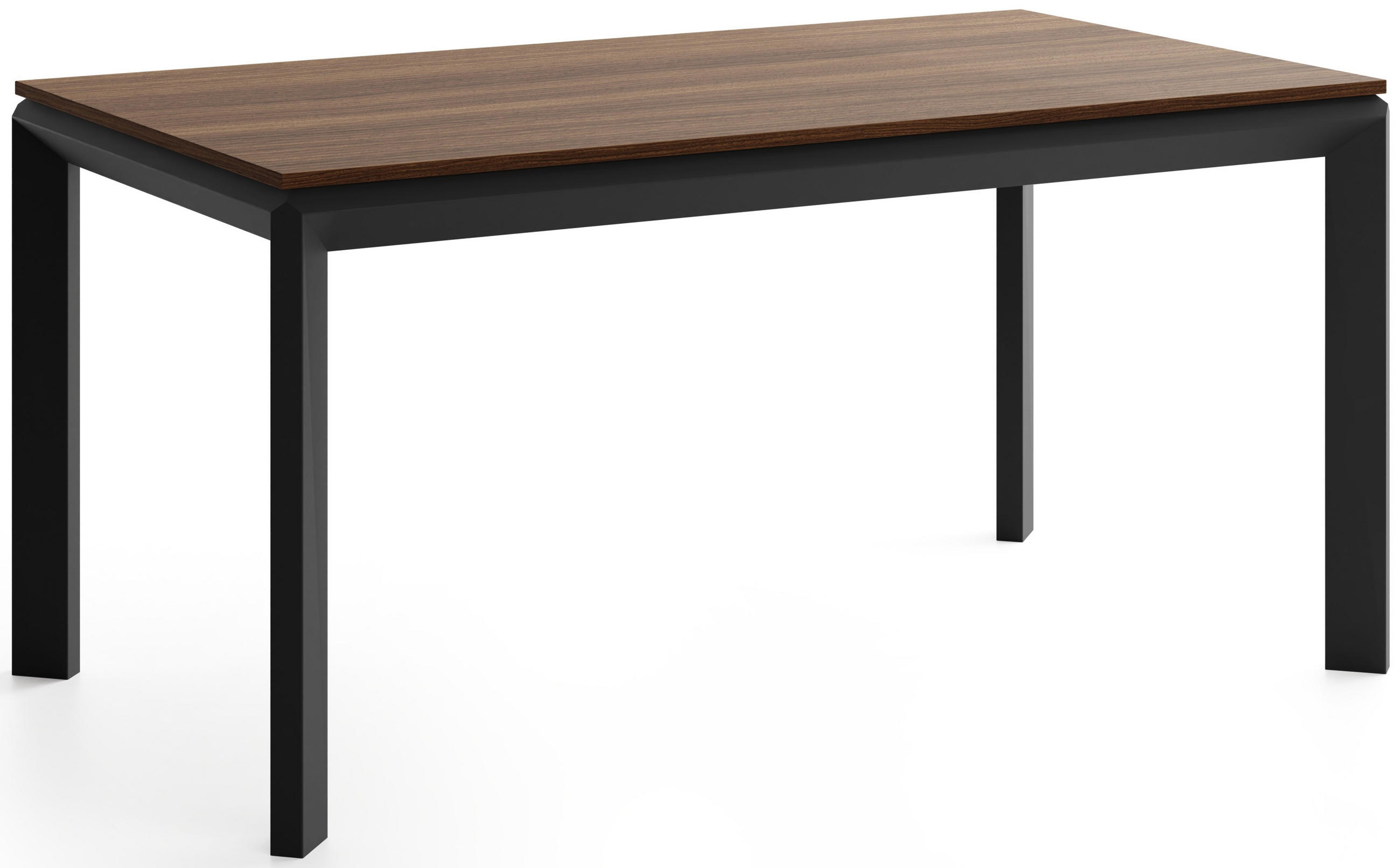 ESSTISCH Elan rechteckig ausziehbar verlängerbar mit Schwarzen Metallbeinen, Walnuss Braun 180-270/90/76 cm - Walnussfarben/Schwarz, Holzwerkstoff/Metall (90/270/76cm) - WFL GROUP