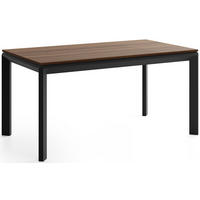 ESSTISCH Elan rechteckig ausziehbar verlängerbar mit Schwarzen Metallbeinen, Walnuss Braun 180-270/90/76 cm - Walnussfarben/Schwarz, Holzwerkstoff/Metall (90/270/76cm) - WFL GROUP