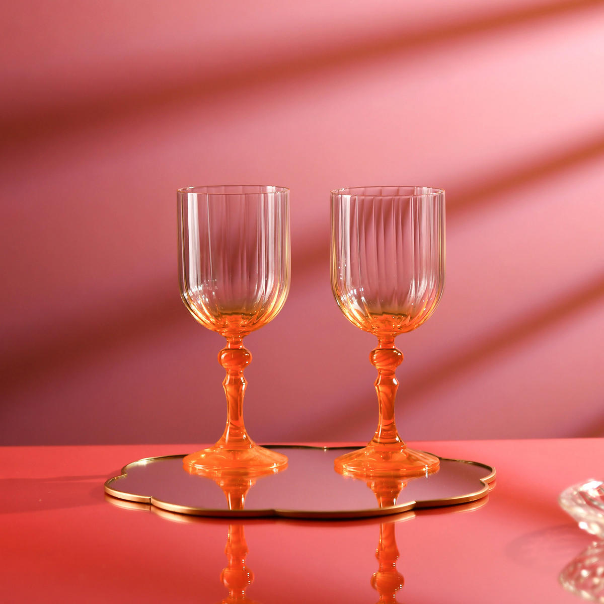 WEINGLÄSER, 2er-Set, 300 ml - Orange, Glas (0.3L) - Krosno Glass
