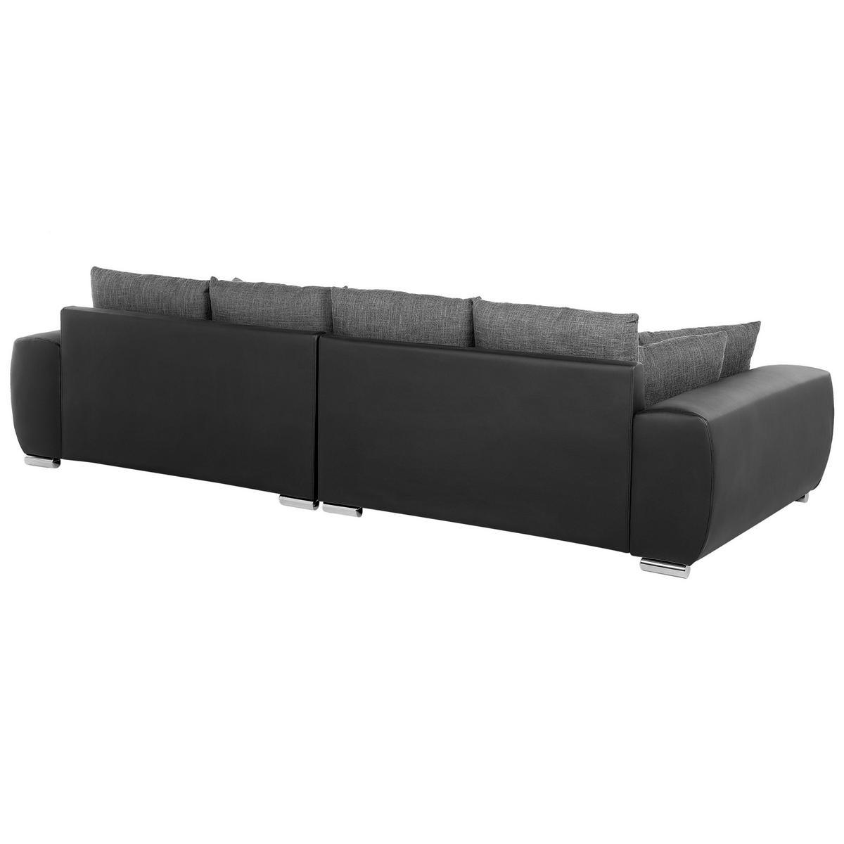 WOHNLANDSCHAFT Polsterbezug Dunkelgrau Torpo - Dunkelgrau, Textil (308/84/136cm) - Beliani