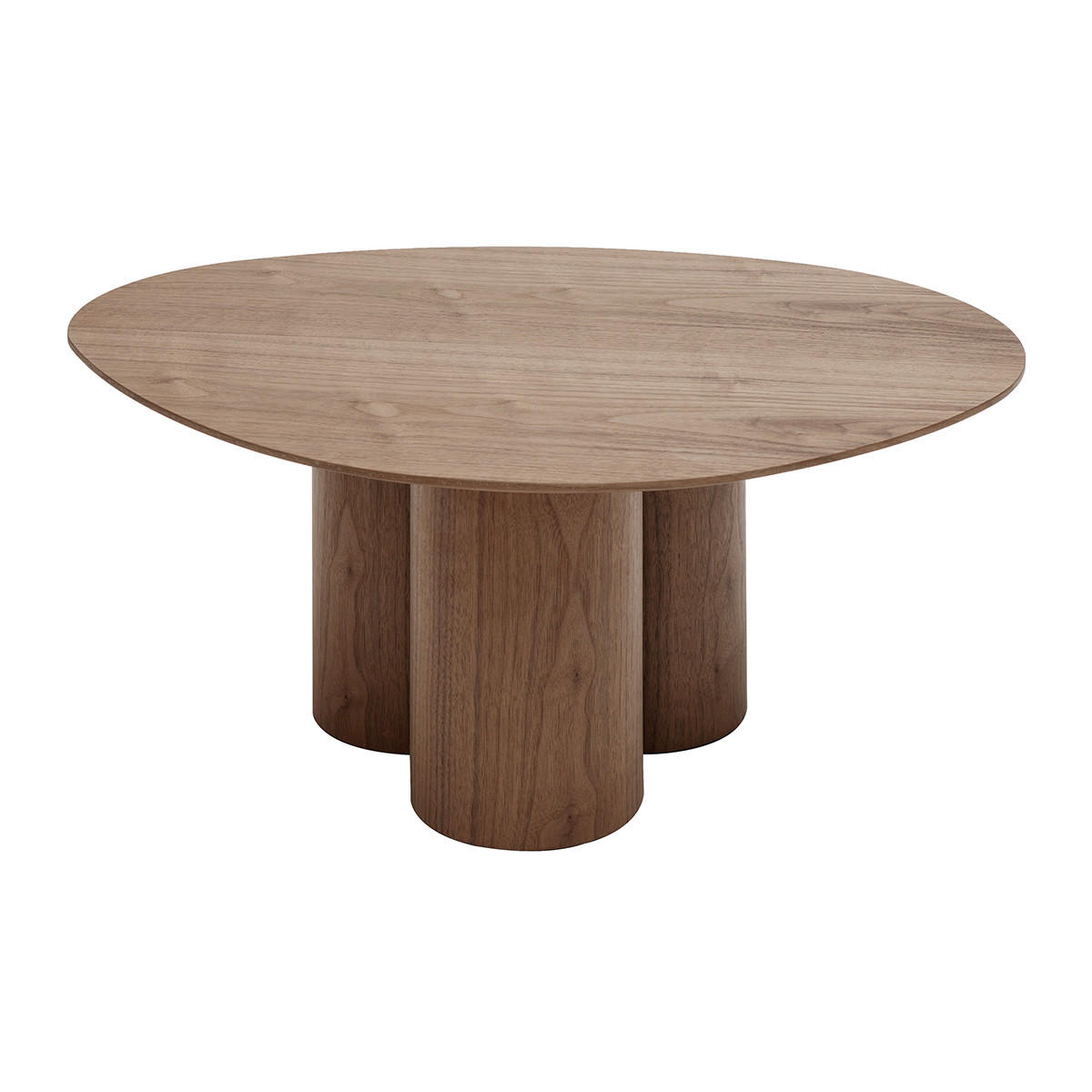 COUCHTISCH Walnuss HOLLEN - Walnussfarben, Holz (78/61/37.3cm) - Miliboo