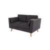2-SITZER-SOFA Mario Graphit Microfaser - Hellbraun/Graphitfarben, Holz/Buchenholz (152/90/89cm) - S-Style Möbel