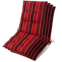 NIEDERLEHNER Sun-NL 105x50x8cm Rot-Gestreift (4tlg) - Rot, Textil (50/100cm) - Beautissu 