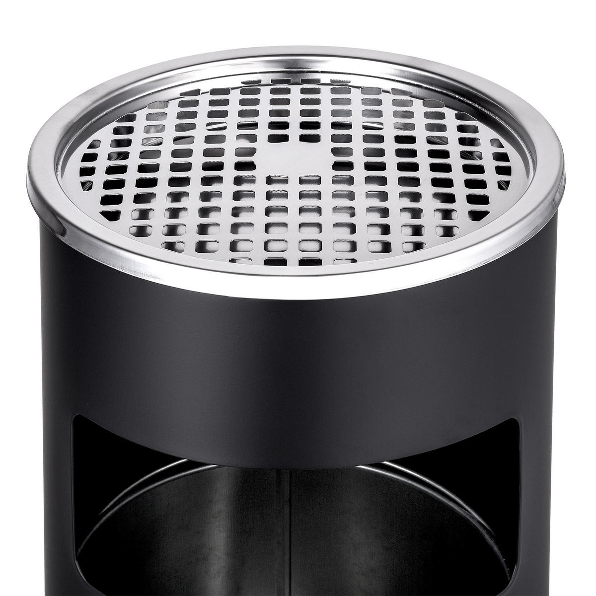 STANDASCHENBECHER ,25 x 61 cm,schwarz - Schwarz, Metall (25cm) - tectake