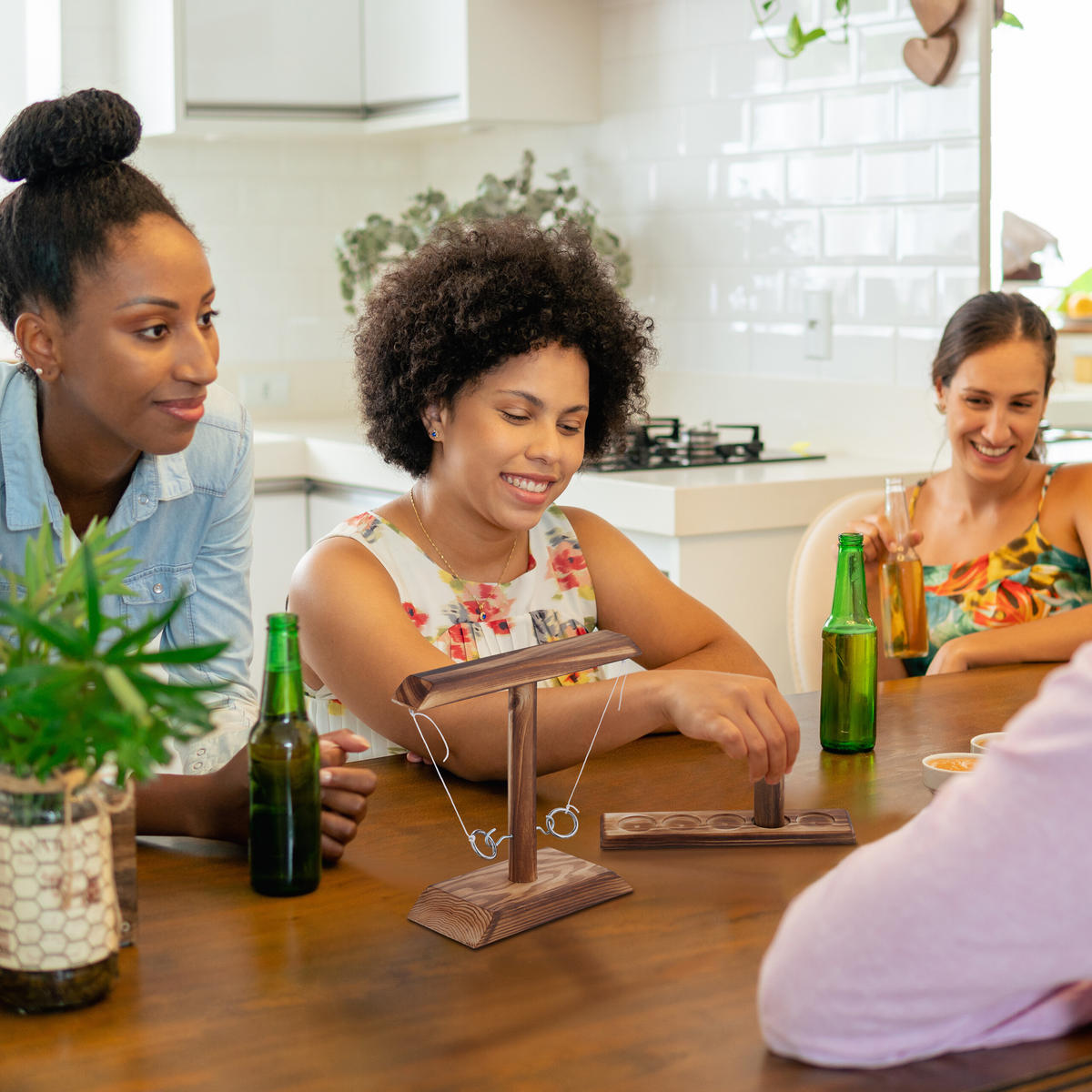 TRINKSPIEL - Hellbraun, Holz (25.5/9cm) - Relaxdays