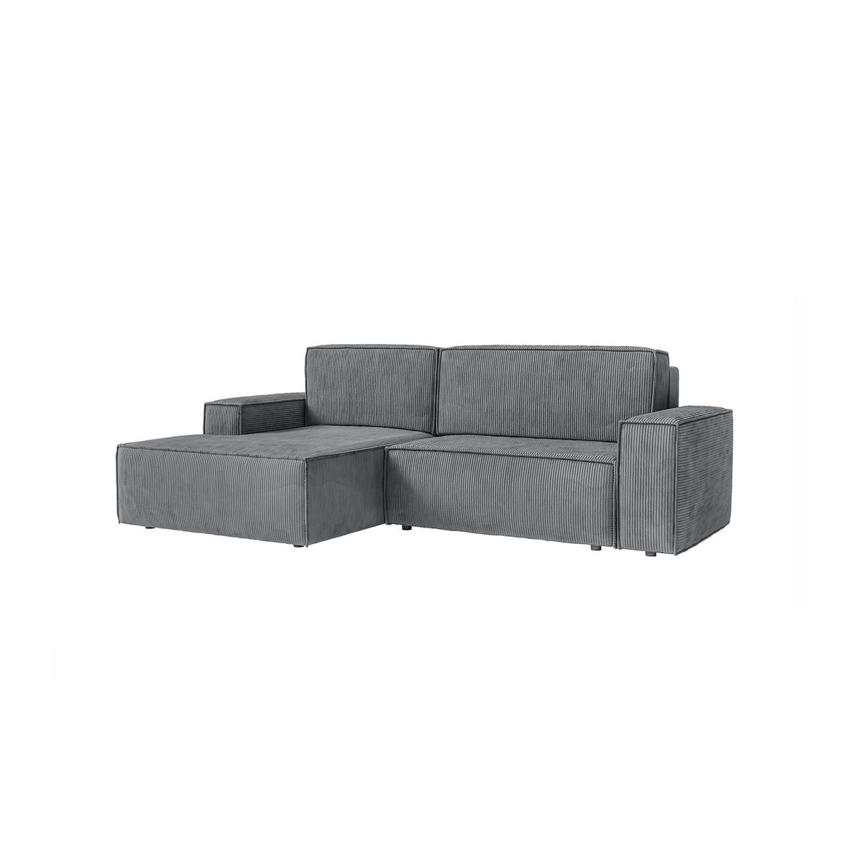 ECKSOFA Kokko mit Schlaffunktion, Grau - Grau, Textil (267/167cm) - Fedve