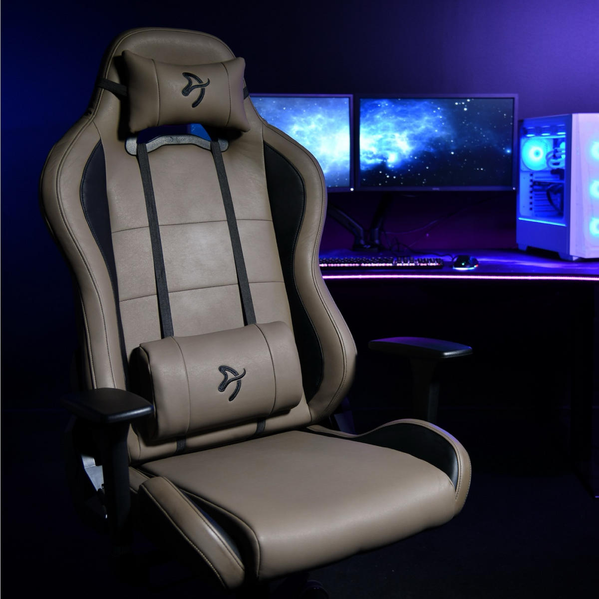 GAMINGSTUHL Torretta SoftPU™ Braun - Schwarz/Braun, Kunststoff/Metall (70/135/50cm) - Arozzi