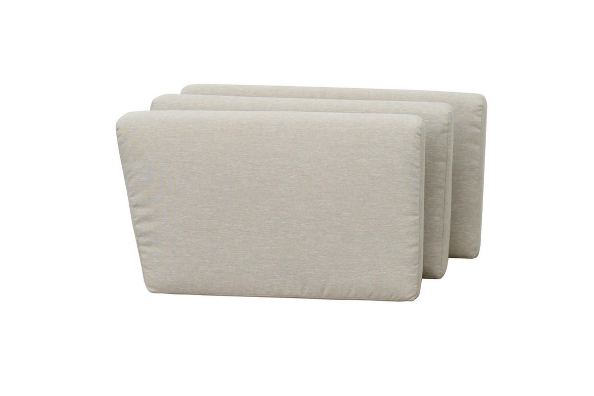 LOUNGE-SET Lima Weiß 5-Sitzer Aluminium mit Couchtisch in Holzoptik - Weiß, Kunststoff - bellavista - Home & Garden