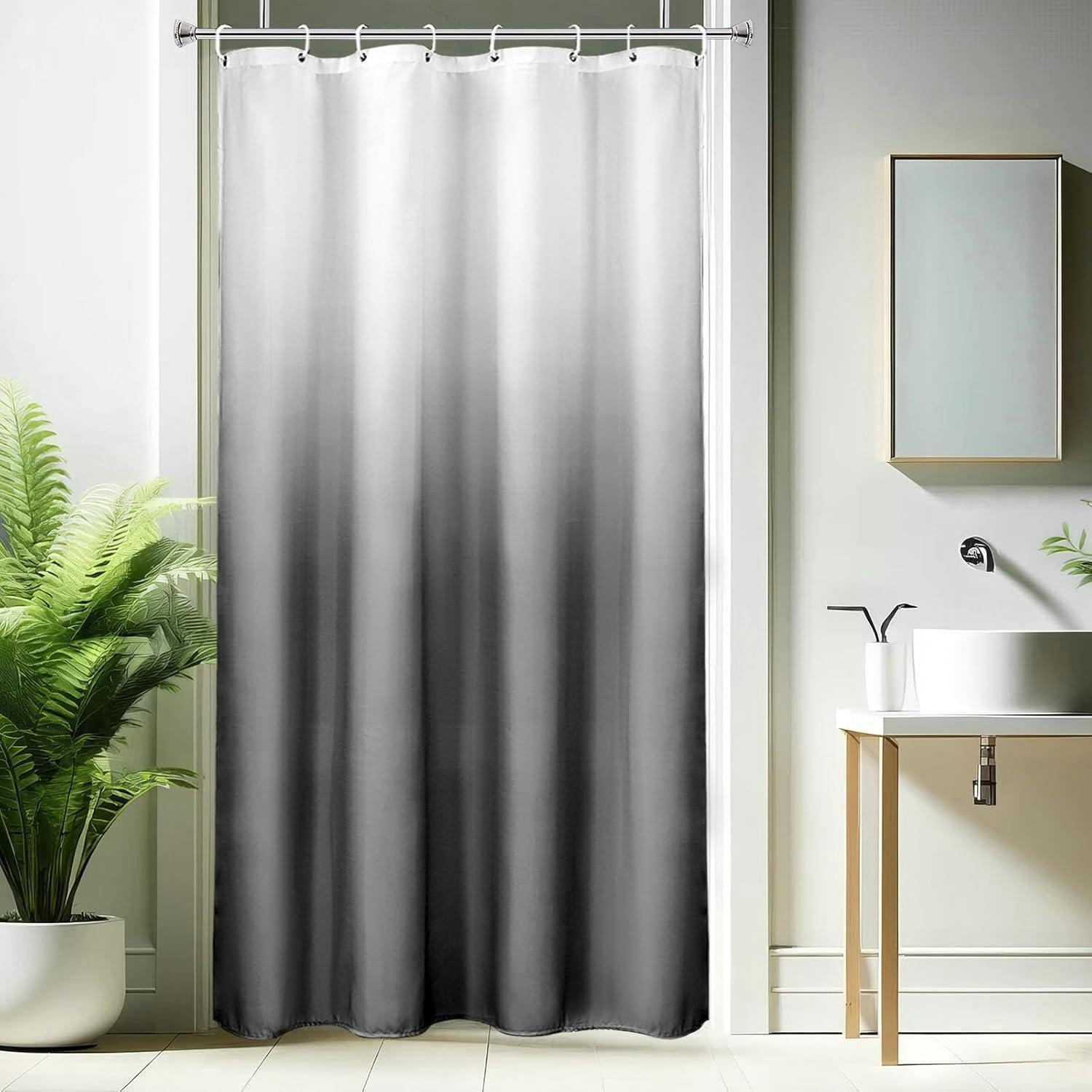 DUSCHVORHANG Farbverlauf Grau 120 x 200 cm - Multicolor, Textil (120/200cm)