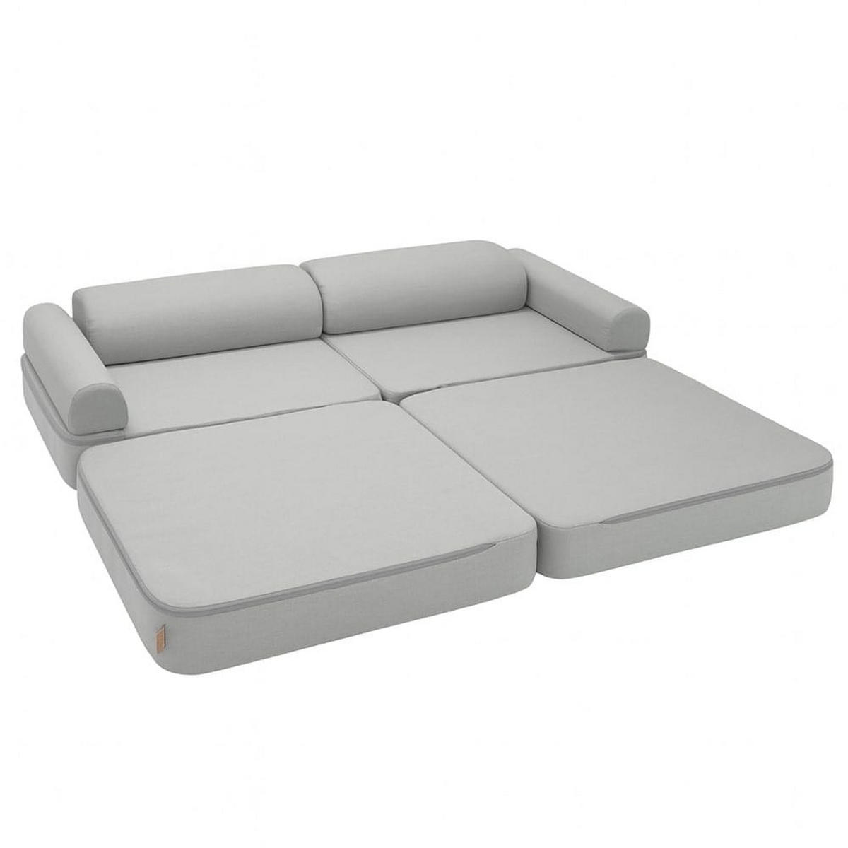 MODULSOFA FüR KINDER, Outzy, grau - Grau, Textil (160/24/24cm) - MeowBaby