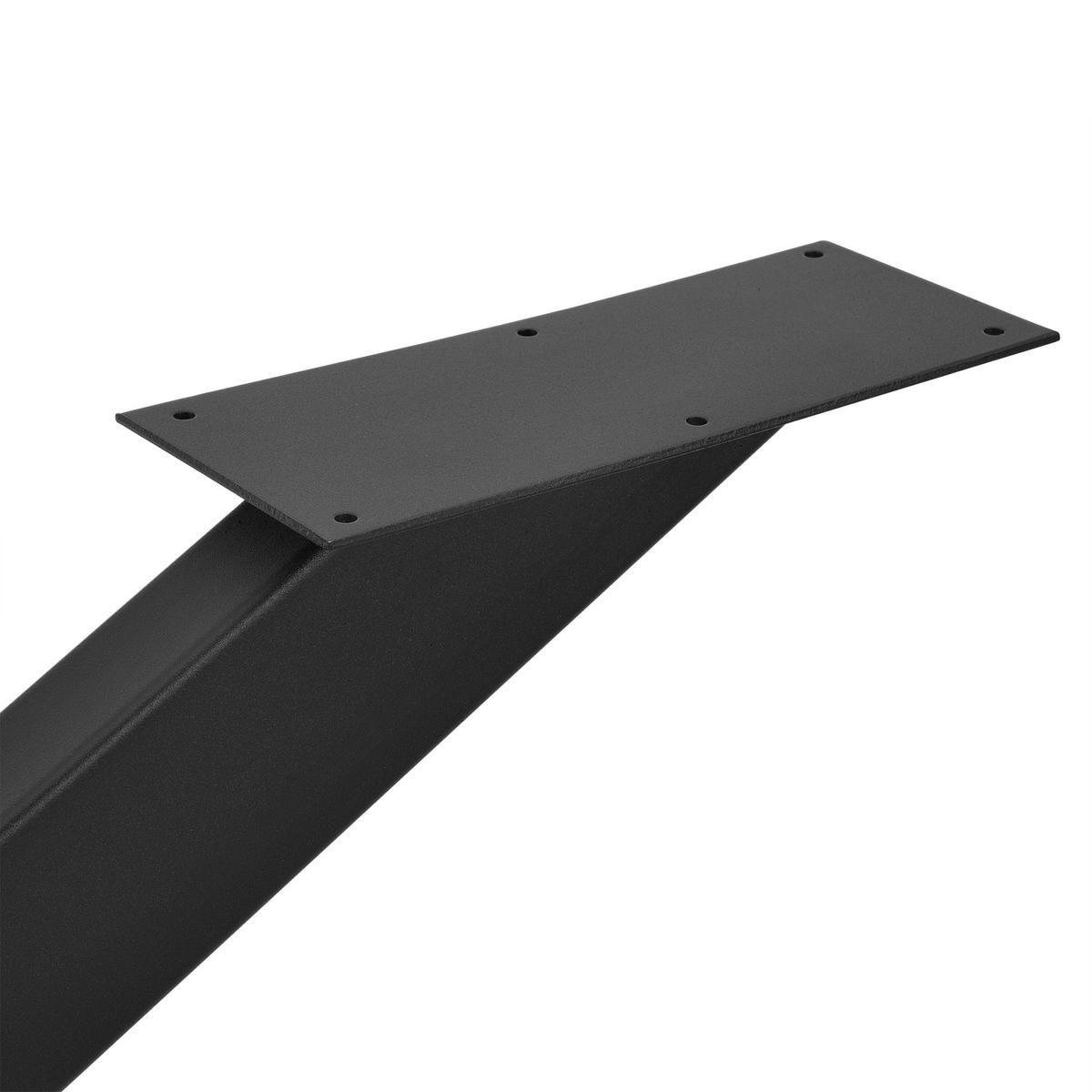 TISCHGESTELL Oberau - Schwarz, Metall (120/71/68cm) - [en.casa]