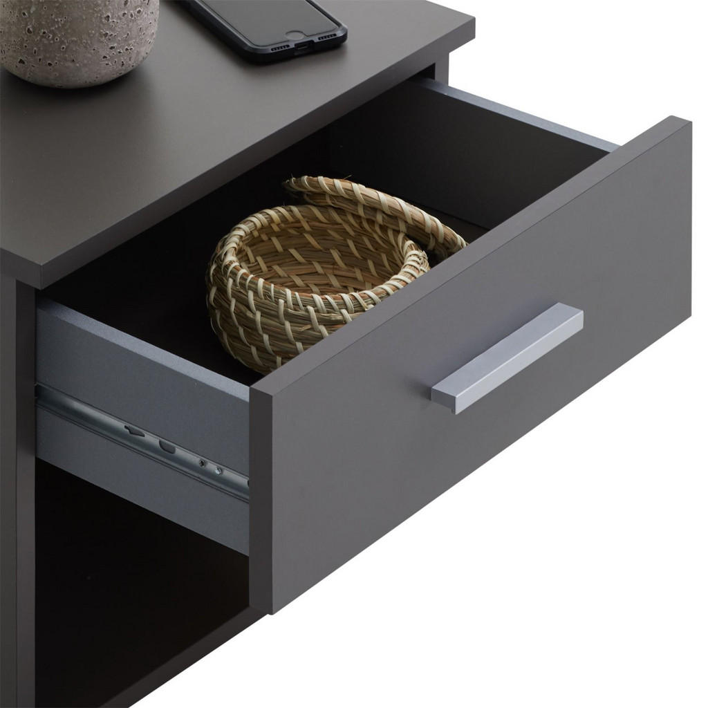 Thumbnail - CARO-Möbel Nachttisch, Anthrazit, Holzwerkstoff, Mode, 42x38x30 cm, Schlafzimmer, Nachttische