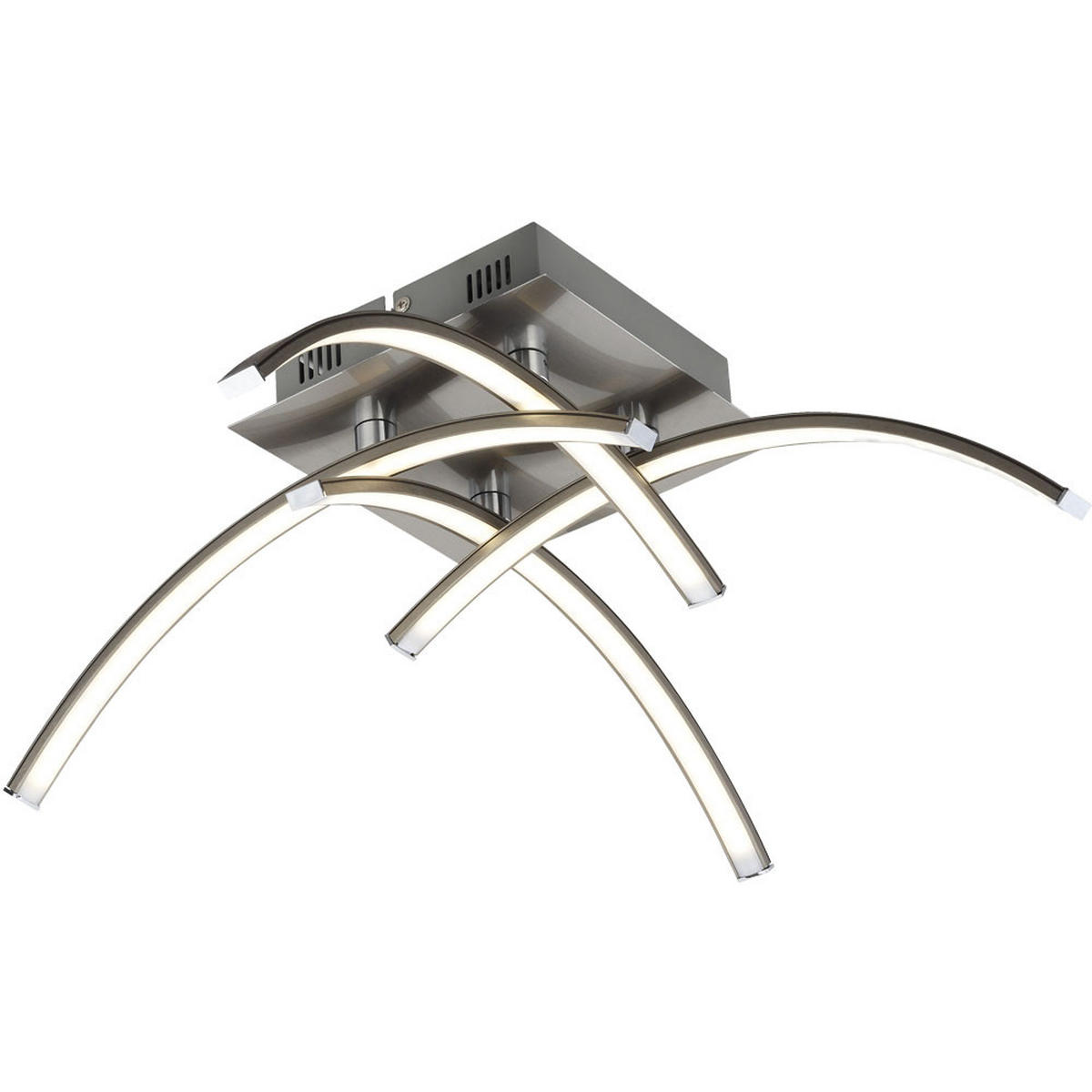 LED DECKENLEUCHTE Sinus Silber - Silberfarben, Metall (48.5/48.5/15cm) - Esto