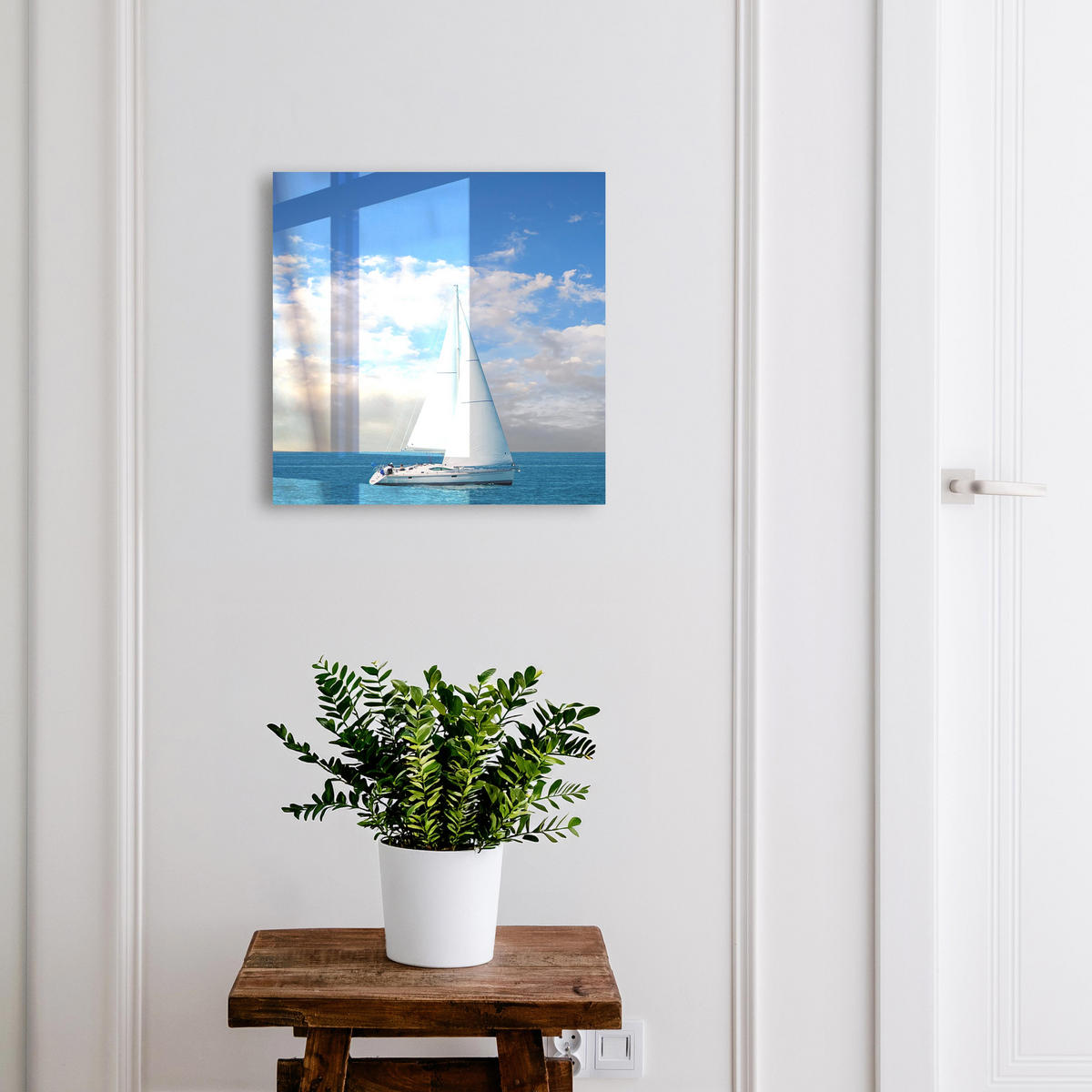SCHLÜSSELBOX Schwarz 30x30 cm- Türöffnung nach rechts - Seeabenteuer - Blau, Metall (30/30/5cm) - TULUP