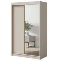 SCHWEBETÜRENSCHRANK mit Spiegel Fiore 2D1L 120 Kaschmir/Gold - Kaschmir/Goldfarben, Holzwerkstoff/Metall (120/200/60cm) - mzm24