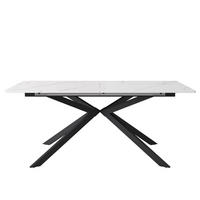 AUSZIEHTISCH Marmoroptik Schwarz/Weiß 150-180/70/75.5 cm - Schwarz, Holz (70/180/75.5cm) - PANGIVO