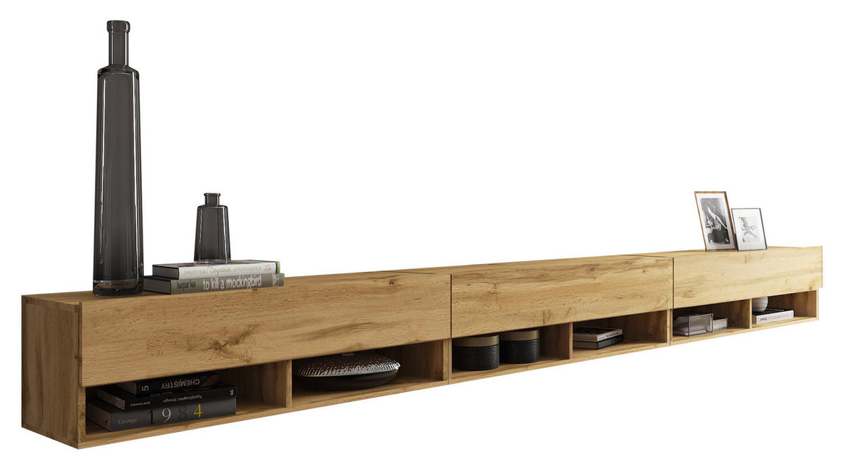 TV-LOWBOARD A300 - Eiche Wotan, Holzwerkstoff (300/32/33cm) - MIRJAN24