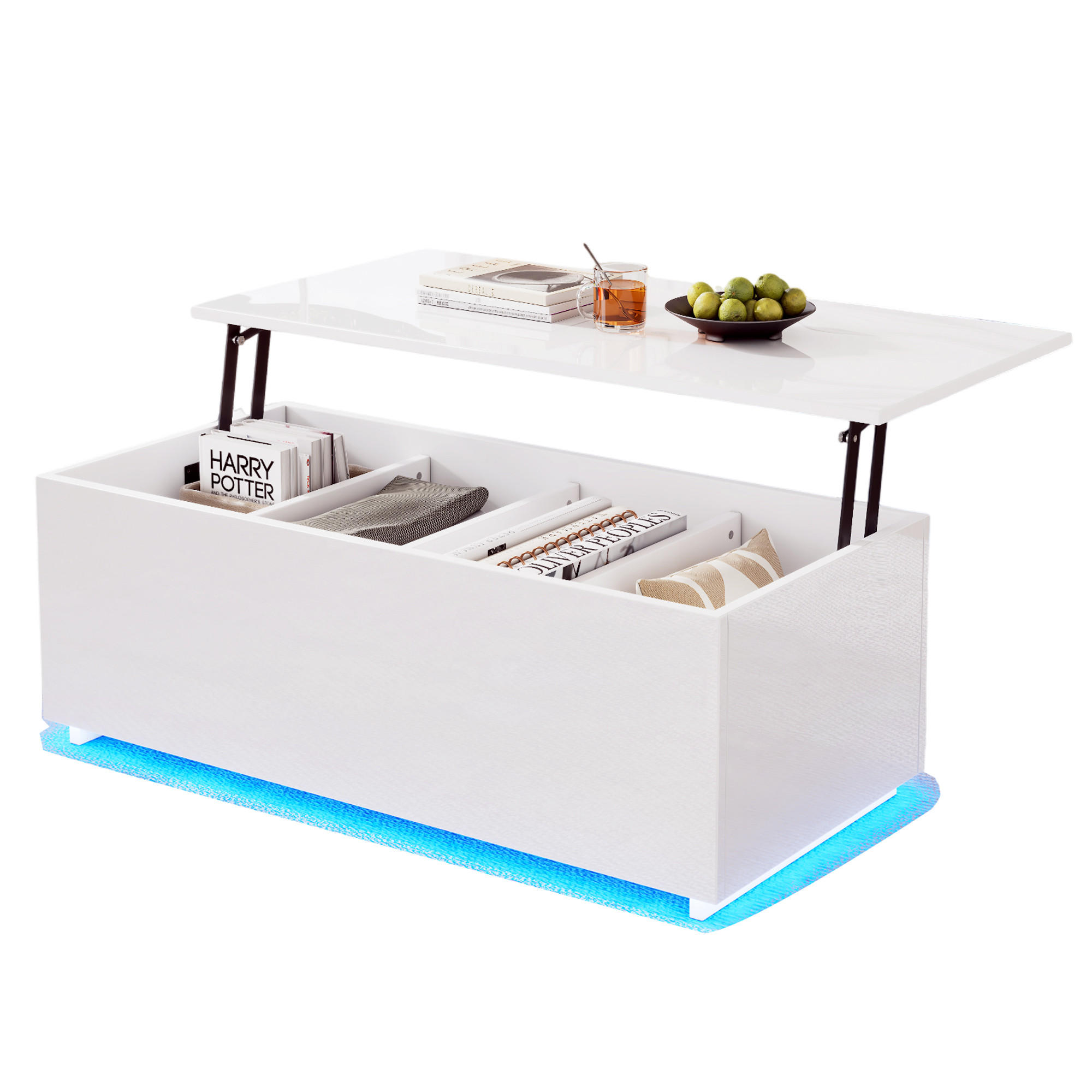 COUCHTISCH White 100/50/35 cm - Weiß, Holz (100/50/35cm) - Urban Meuble