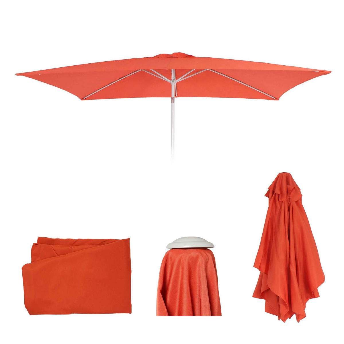 ERSATZ-BEZUG FÜR SCHIRM Orange - Orange, Textil (295/192cm) - MCW