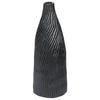 DEKOVASE Terrakotta schwarz Florentia - Schwarz, Stein (50cm) - Beliani