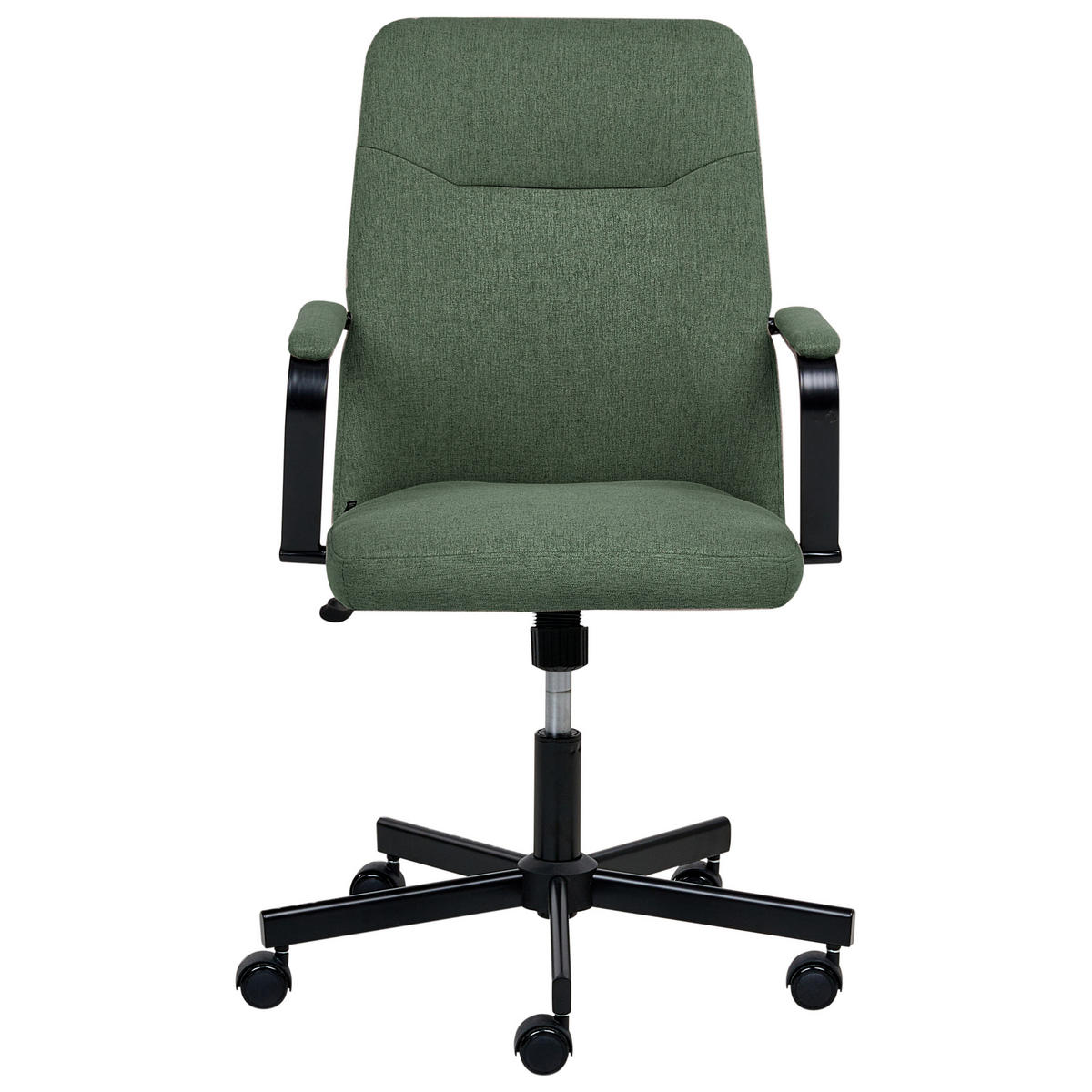 BÜROSTUHL Stoff Dunkelgrün Caroga - Schwarz/Grün, Textil (62/90/62cm) - Beliani