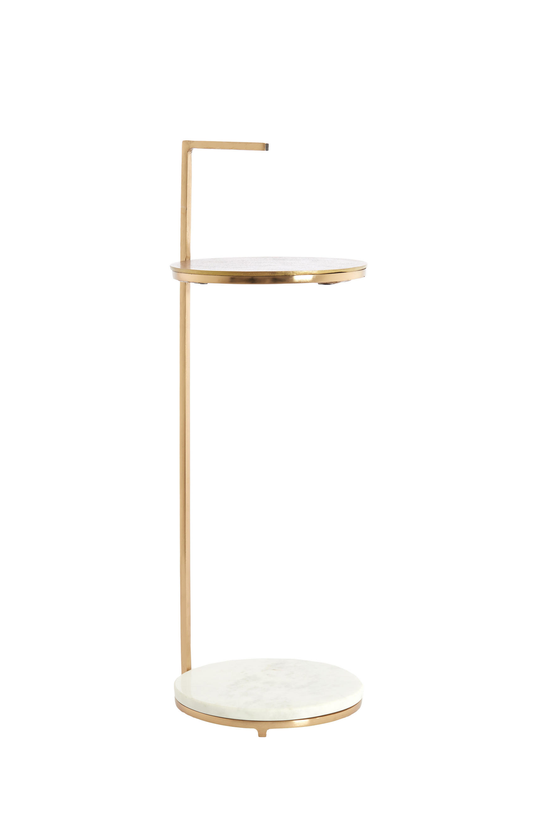 BEISTELLTISCH Leda Weiß 26/26/76 cm - Weiß, Stein (26/26/76cm) - Light & Living