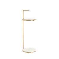 BEISTELLTISCH Leda Weiß 26/26/76 cm - Weiß, Stein (26/26/76cm) - Light & Living