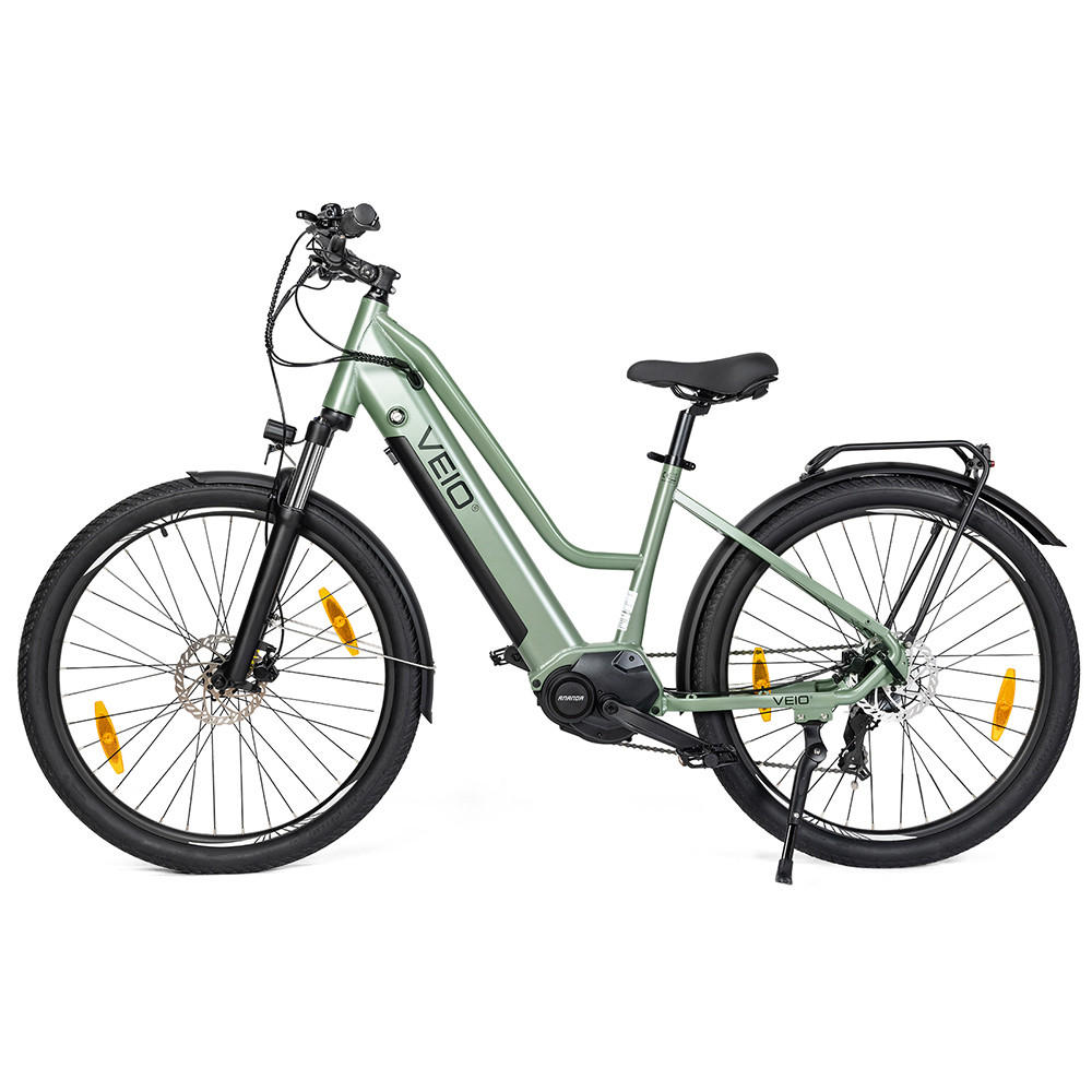 E-BIKE VEIO Yay ST – Mittelantrieb E-Bike mit 70 Nm, 150 km Reichweite, 27,5" Reifen, 7-Gang Shimano, Hydraulikfederung & Scheibenbremsen - Grün, Metall (80cm)