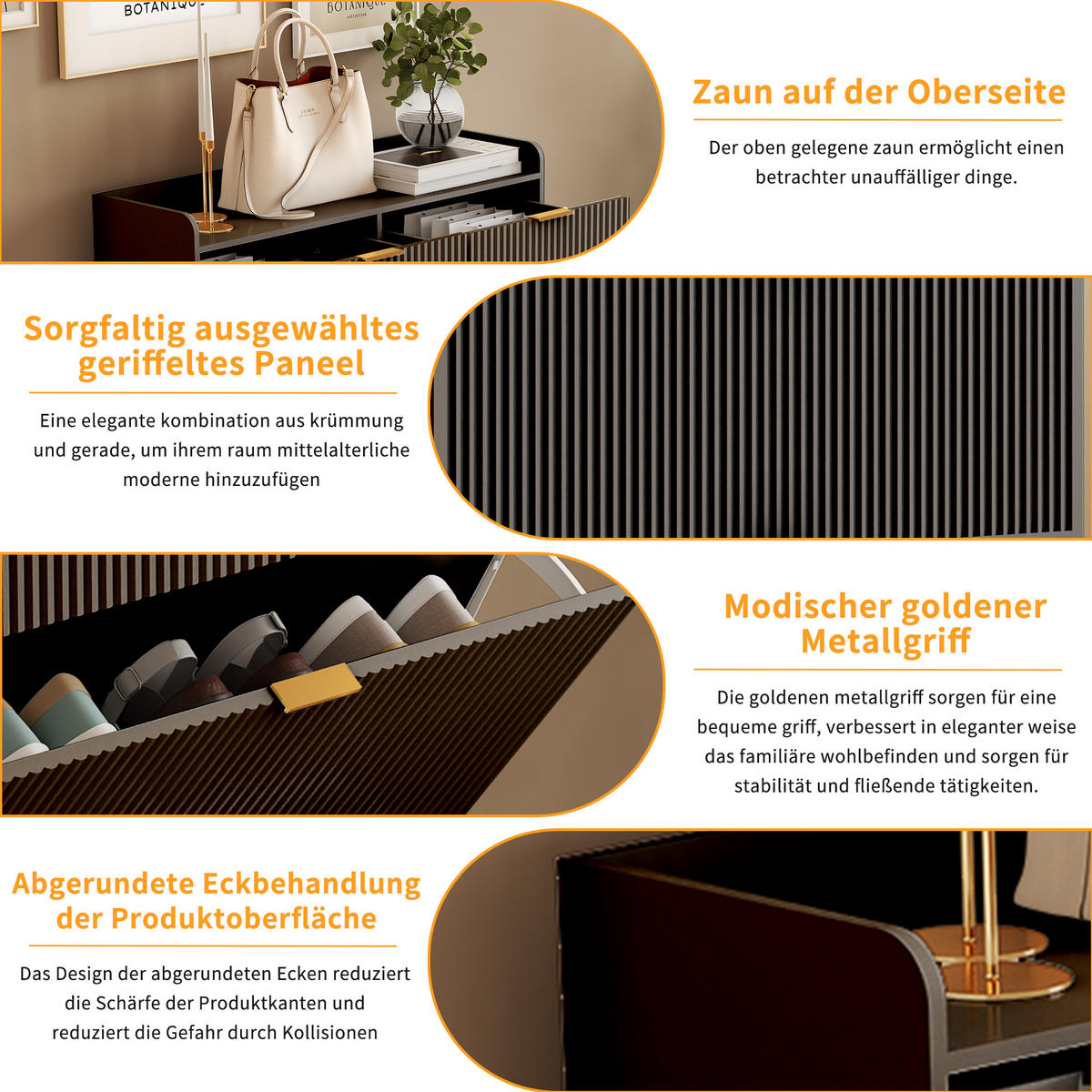 SCHUHSCHRANK 80x24x110 cm Schubladen Trennwände Metallbeine schwarz - Schwarz, Holz (80/110/24cm) - Fortuna Lai