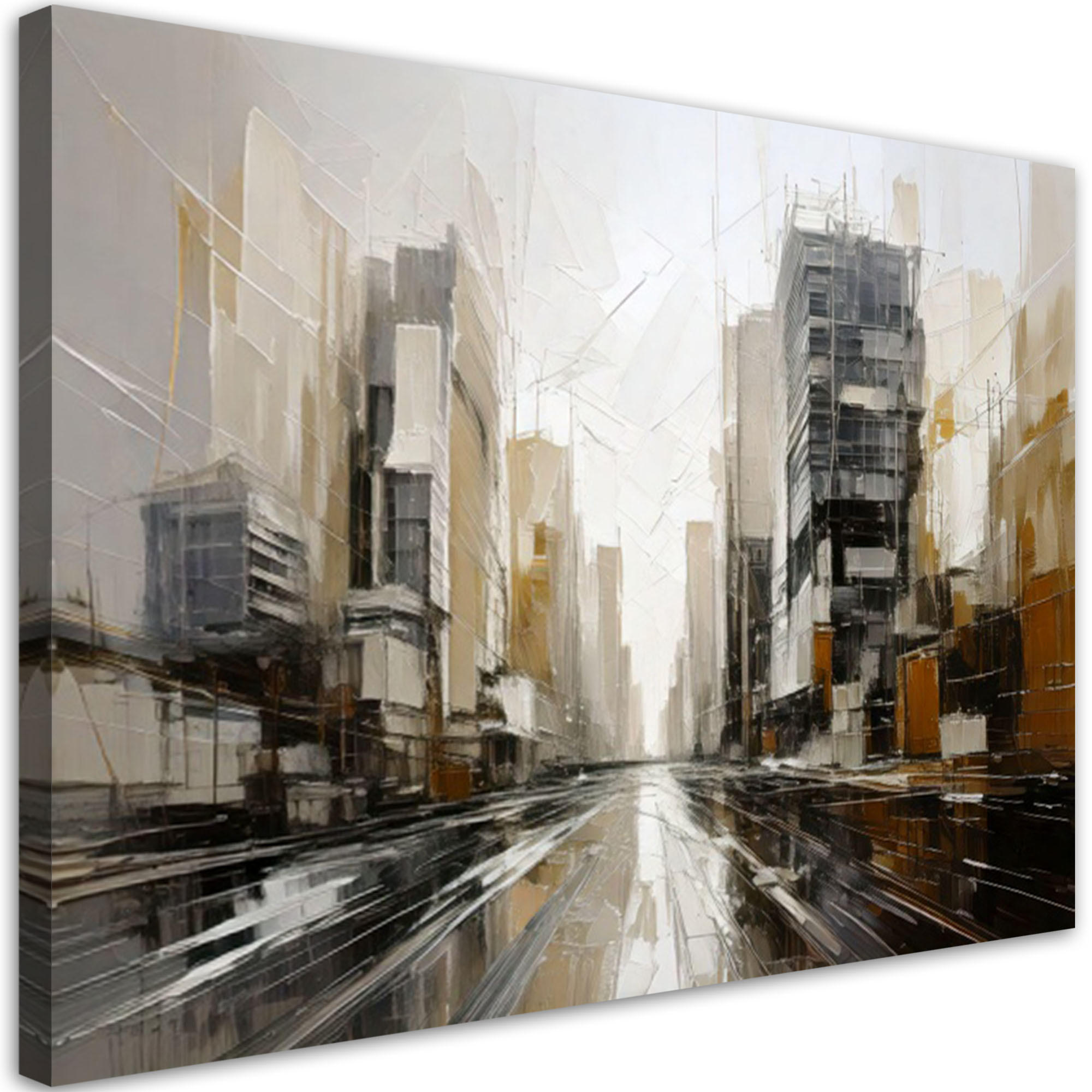 LEINWANDBILD Abstraktion 120x80cm - Beige, Textil (120/80cm) - Feeby