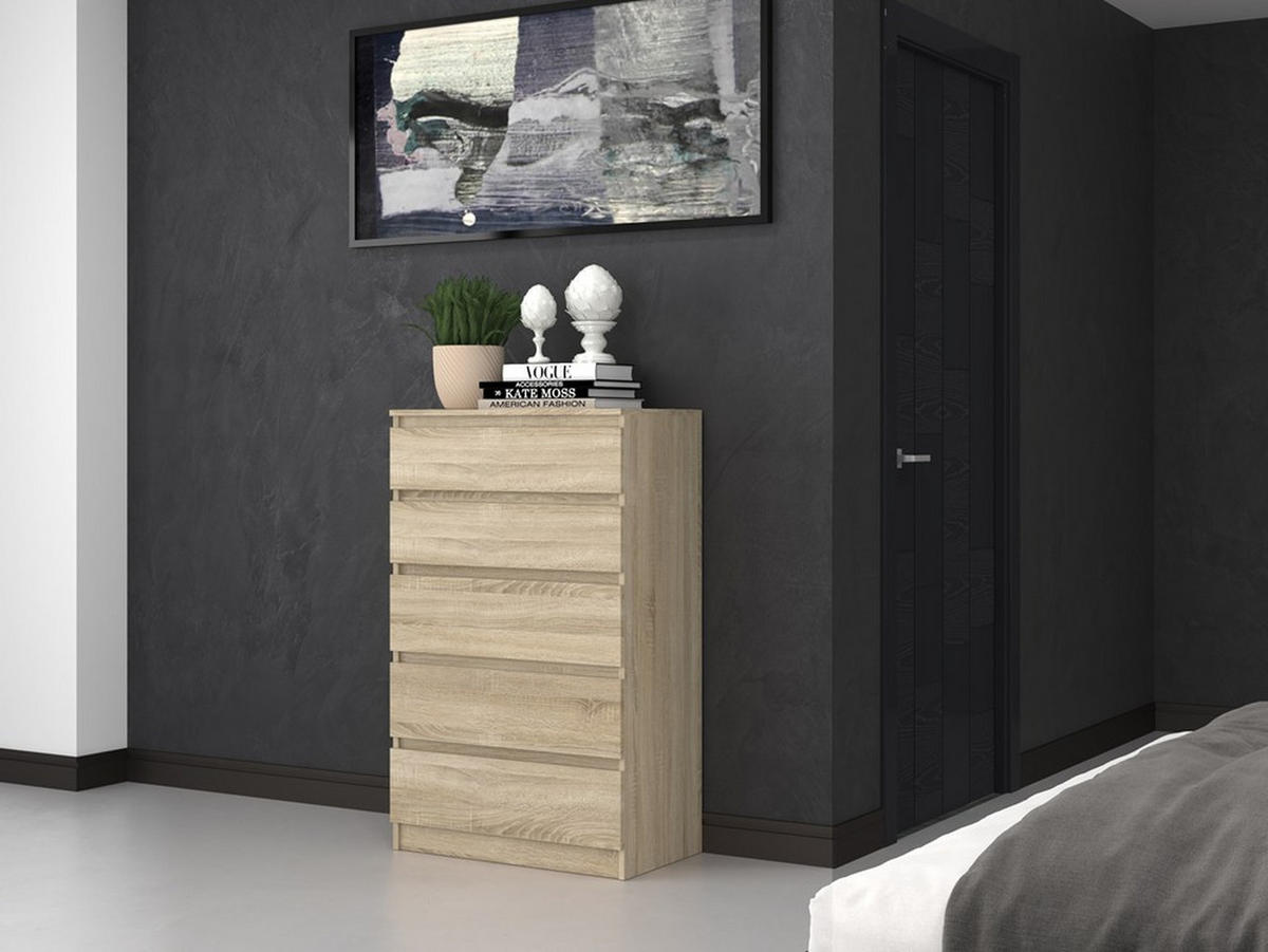 KOMMODE Sonoma Eiche 70/109,5/40 - Sonoma Eiche, Holzwerkstoff (70/110/40cm) - RAUMHIRSCH FURNITURE