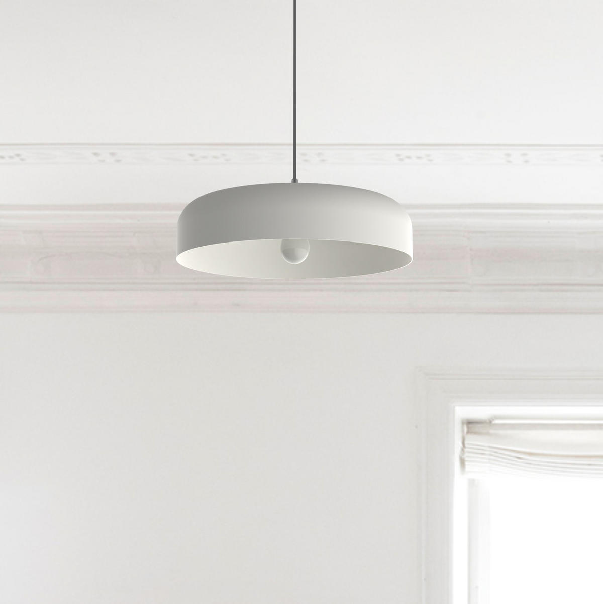 HÄNGELEUCHTE - Weiß, Metall (40/40/10cm) - Lumicom