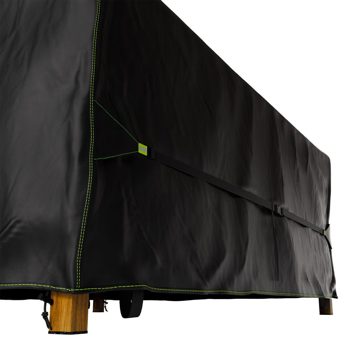 GARTENMÖBELABDECKUNG CoverSafe Pro schwarz - Schwarz, Kunststoff (160/75/200cm) - Juskys