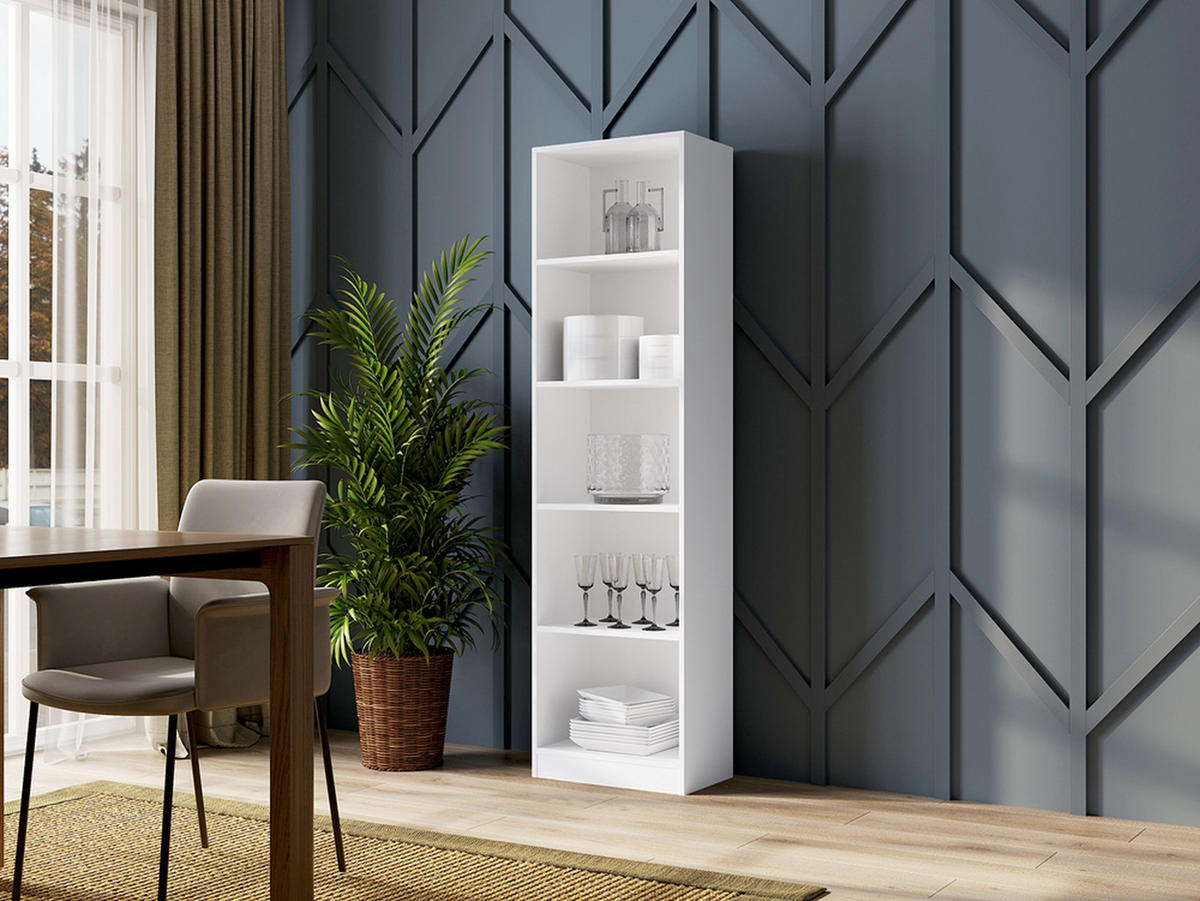 BOKHYLLOR Vit 50/182/30 - Vit, Träbaserade material (50/182/30cm) - RAUMHIRSCH FURNITURE