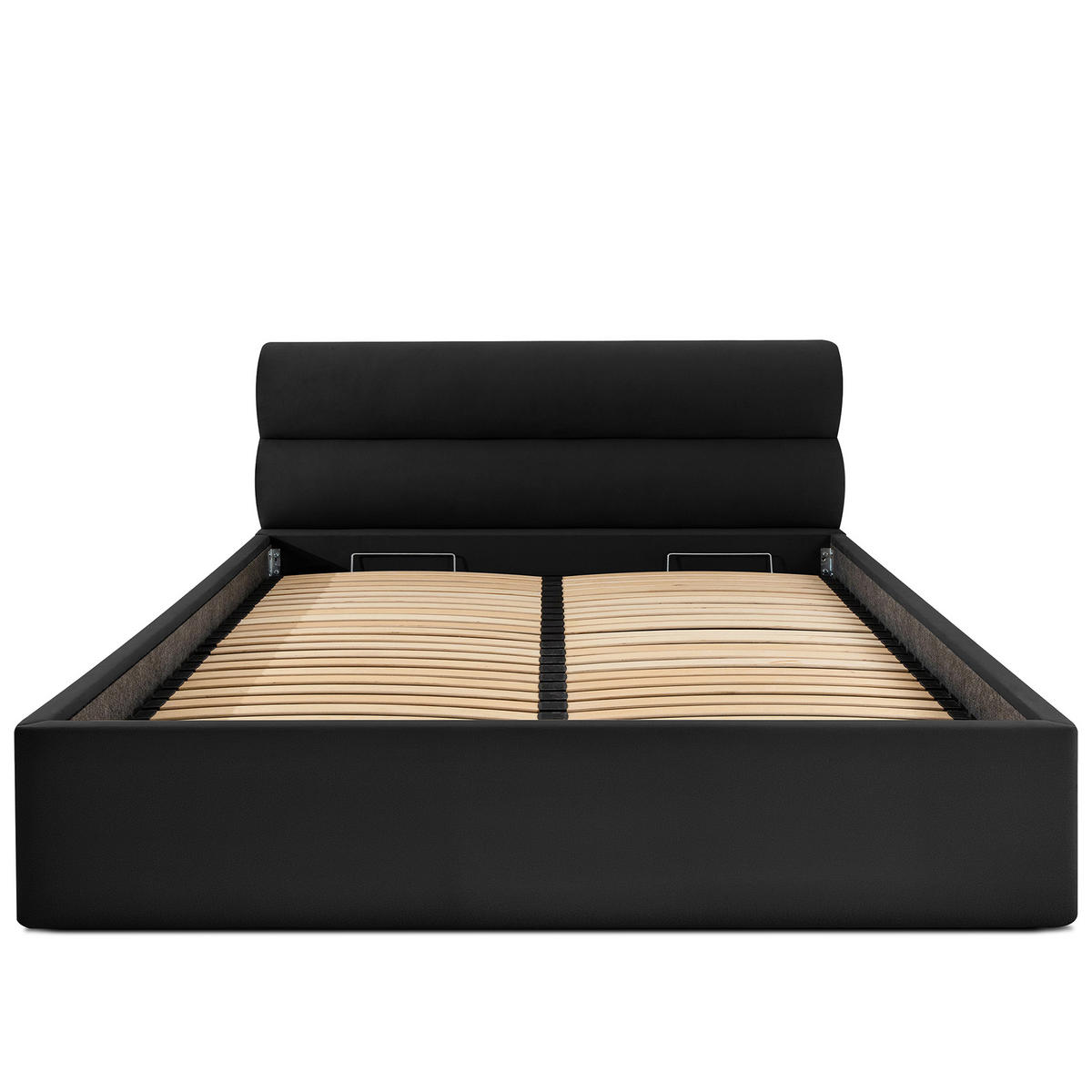 POLSTERBETT LUNEO - Schwarz, Holz/Holzwerkstoff (202/204cm) - KONSIMO®