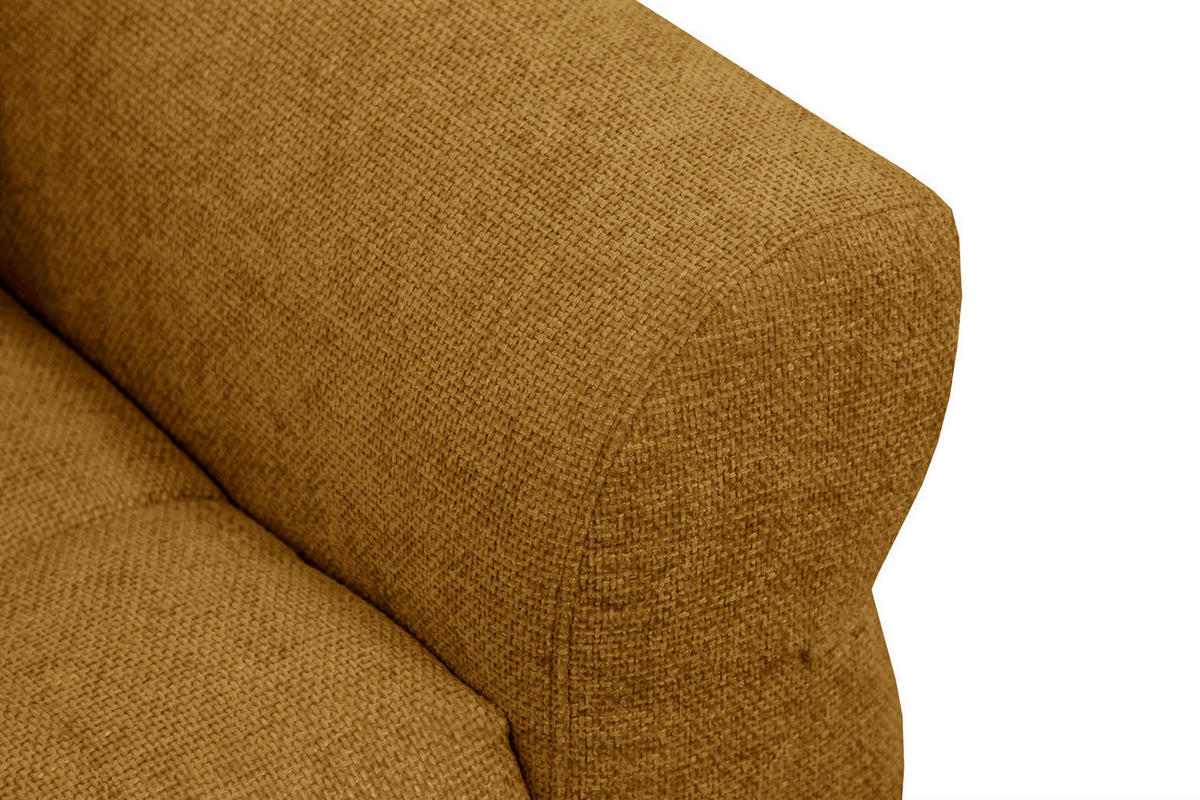 SOFA SALVINI 2-Sitzer, dunkelgelb - Dunkelgelb/Schwarz, Holzwerkstoff/Textil (176/88/99cm) - Courtois Laville