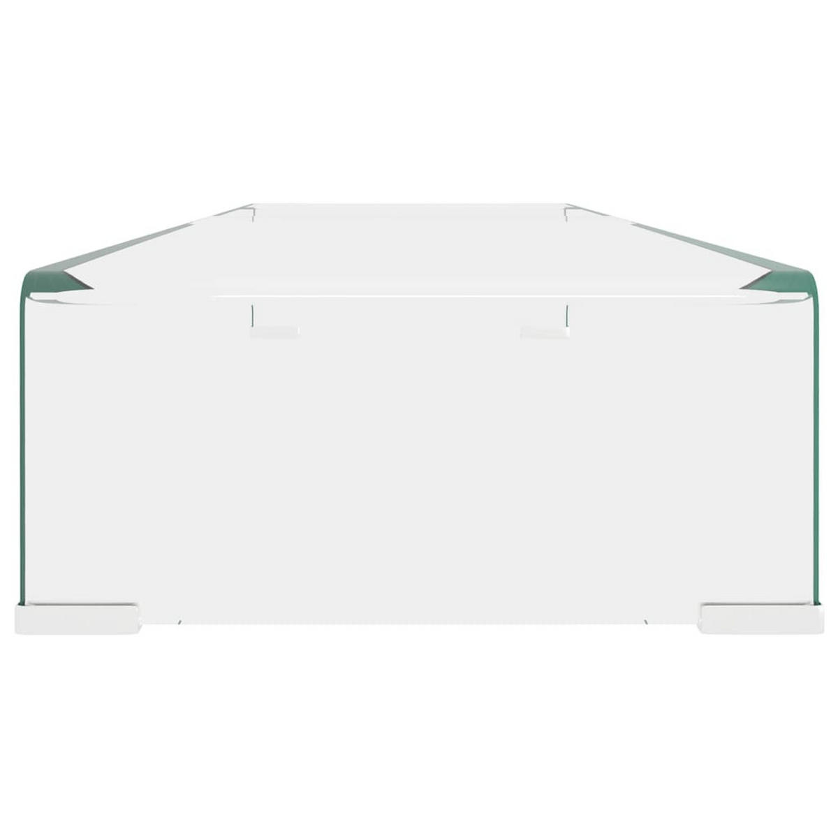 TV-TISCH/BILDSCHIRMERHÖHUNG Glas Transparent 100/30/13 Cm - Klar, Glas (100/30/13cm) - vidaXL