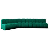 ECKSOFA modulares Sofa Montra-L2 - 381x174x70 cm Grün - Dunkelgrün, Holzwerkstoff/Textil (381/174cm) - ALTDECOR