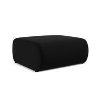 POUF Samt Stoff Schwarz - Schwarz, Kunststoff/Textil (94/40/89cm) - Makamii
