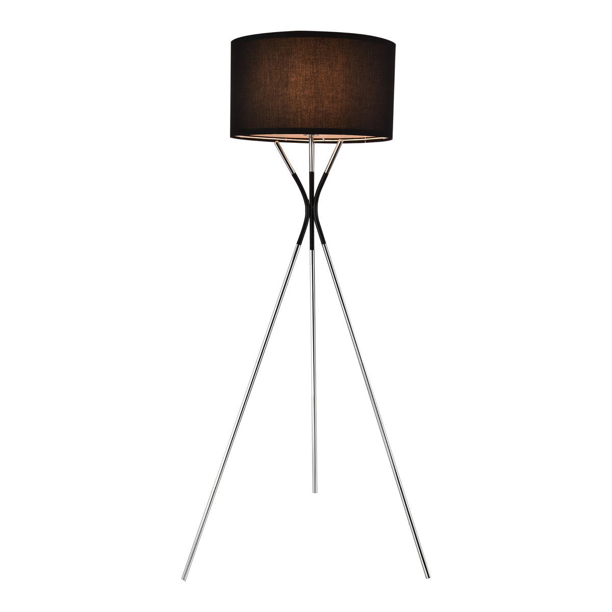 STEHLEUCHTE Athlone -neu- - Schwarz, Metall (45/45/145cm) - lux.pro