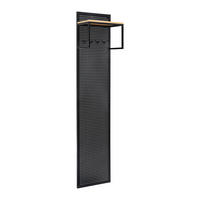 GARDEROBE Lorenzo Schwarz/Kiefer Metall/Echtholz - Schwarz, Holz (40/180/25cm) - Bessagi Home