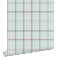 TAPETE Karomuster 50 x 900 cm - Blau, Papier (50/900cm) - ESTAhome