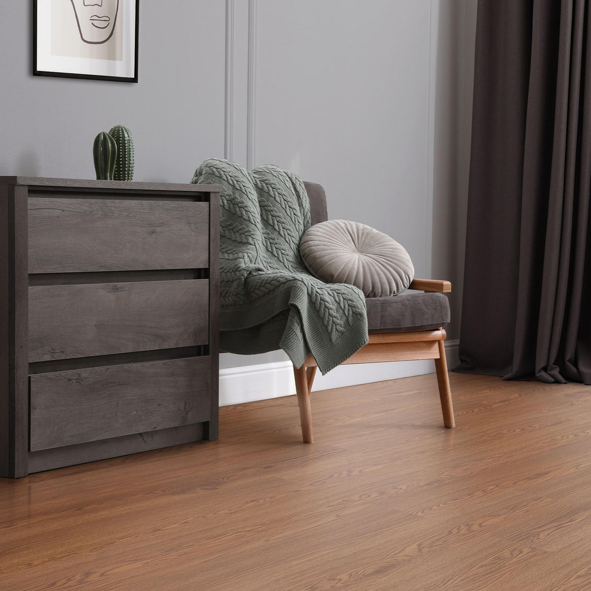 VINYLBODEN selbstklebend 2,23m²/16 Dielen Roteiche - Braun, Kunststoff (91.5/15.3/0.2cm) - ML-DESIGN