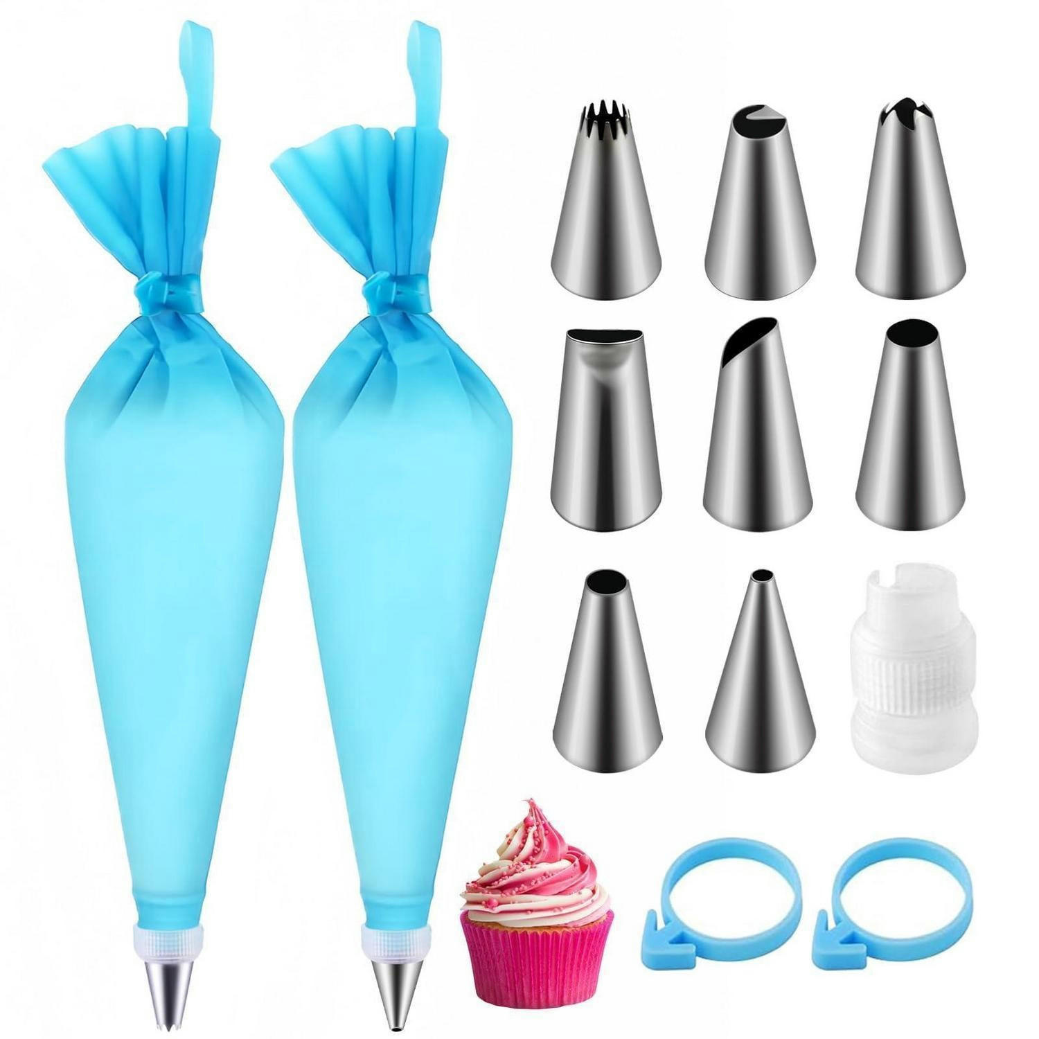SPRITZBEUTEL Set 13-teilig für Tortendekoration - Hellblau, Kunststoff (17/1/30cm)