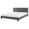 BETT 160/200cm Grau Poitiers - Grau, Textil (160/200cm) - Beliani