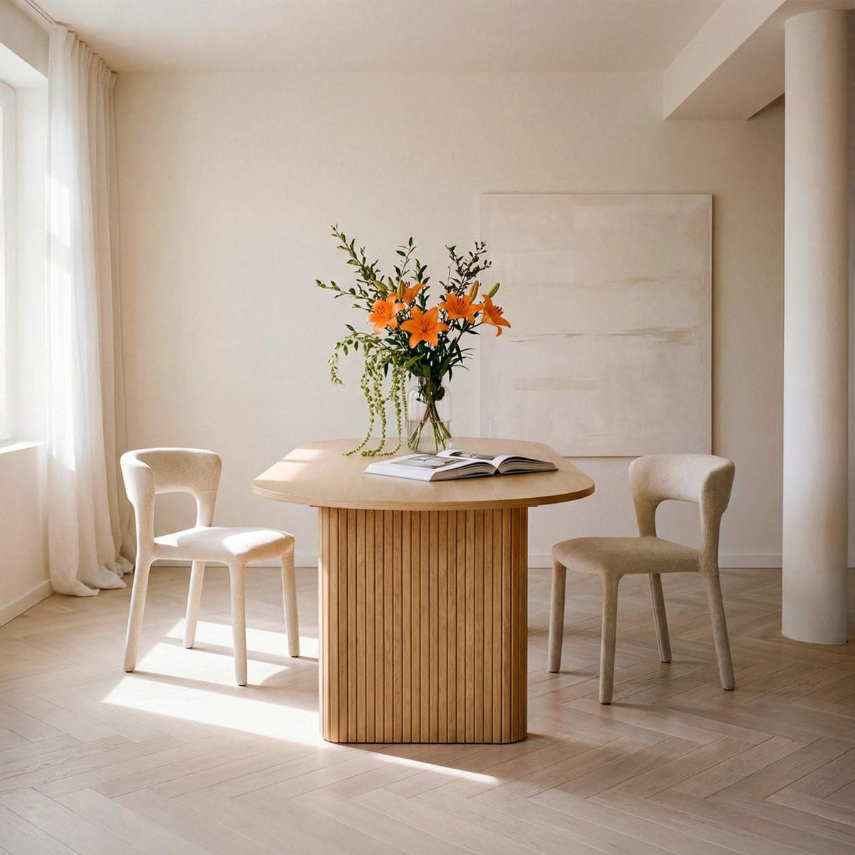 ESSTISCH Breda Natürlich 200 cm x 75 cm - Naturfarben, Holzwerkstoff (90/200/75cm) - Klast Home