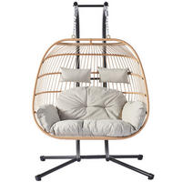 HÄNGESESSEL Faro Natur Aus Kunstharz In Rattanoptik - Naturfarben, Metall (97/196/130cm) - Concept Usine