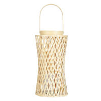 FELINAR bambus 38 cm culoare naturală Mactan - bej/culoare naturală, lemn (26/38/14cm) - Beliani