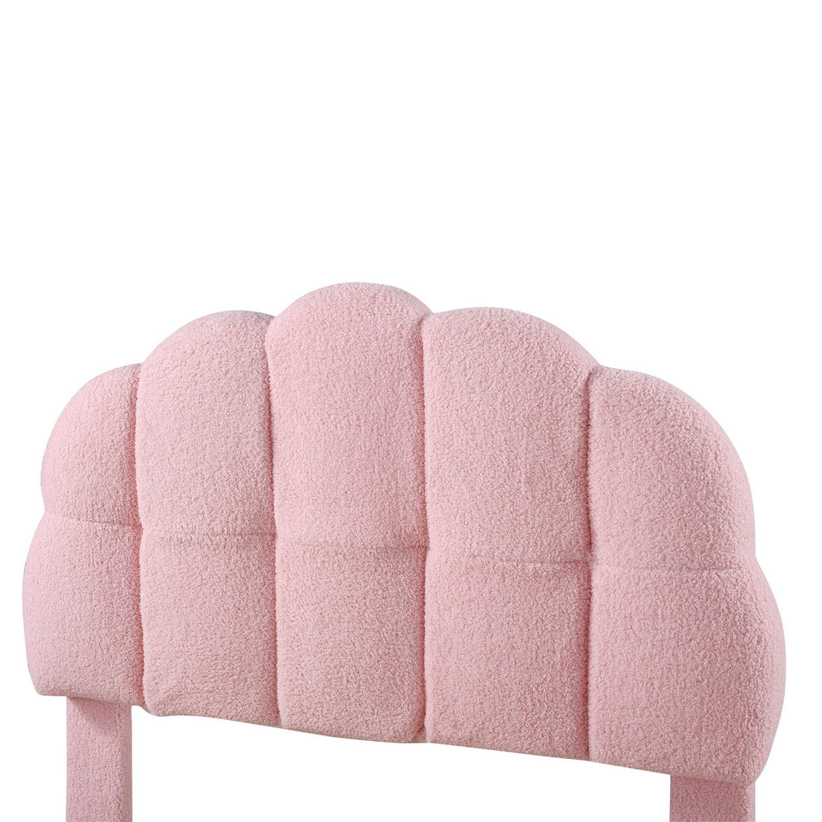 POLSTERBETT 90/200 cm rosa aus Kreisvlies mit verstellbarem Kopfteil - Rosa, Textil (90/200cm) - OKWISH