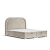POLSTERBETT Harmony mit Stauraum 140/200 cm Hellbeige im Uttario Stoff - Chromfarben/Beige, Holz/Holzwerkstoff (140/200cm) - AltaBeds